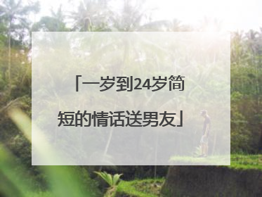一岁到24岁简短的情话送男友