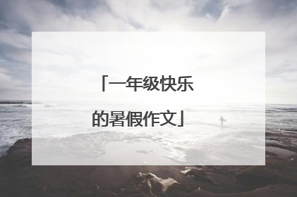 一年级快乐的暑假作文