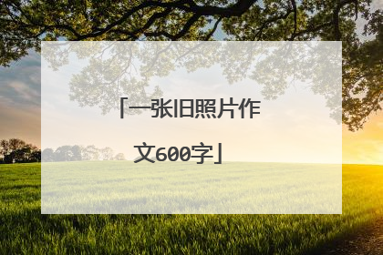 一张旧照片作文600字