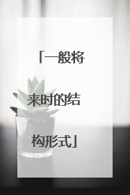 一般将来时的结构形式