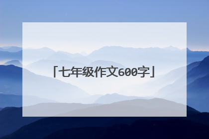 七年级作文600字