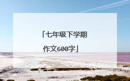 七年级下学期作文600字