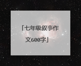 七年级叙事作文600字