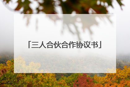 三人合伙合作协议书
