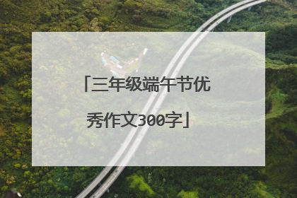 三年级端午节优秀作文300字