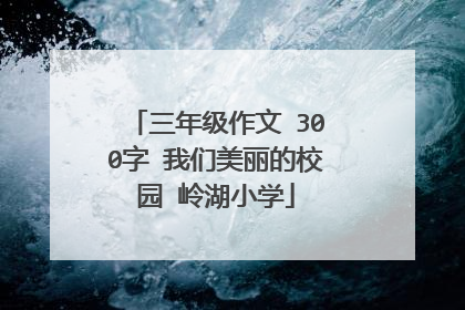 三年级作文 300字 我们美丽的校园 岭湖小学