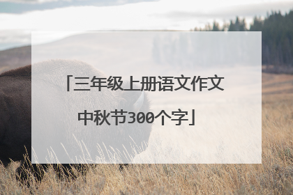 三年级上册语文作文中秋节300个字