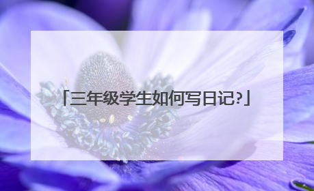 三年级学生如何写日记?