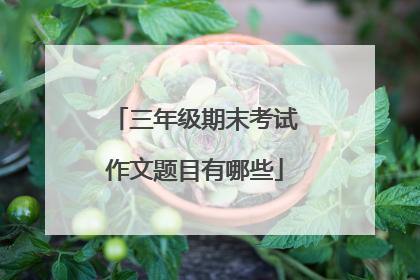 三年级期末考试作文题目有哪些