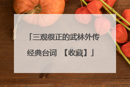 三观很正的武林外传经典台词 【收藏】