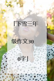 下雪三年级作文300字