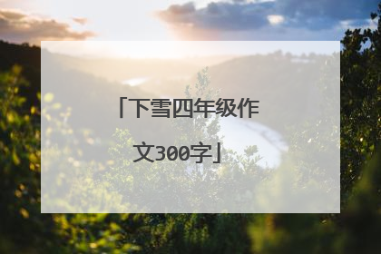 下雪四年级作文300字