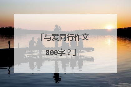 与爱同行作文800字？