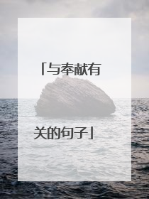 与奉献有关的句子