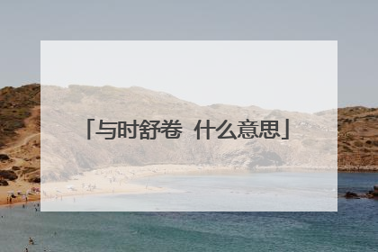 与时舒卷 什么意思