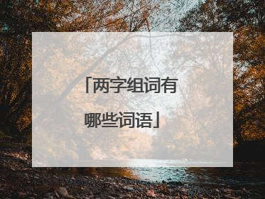 两字组词有哪些词语