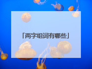 两字组词有哪些