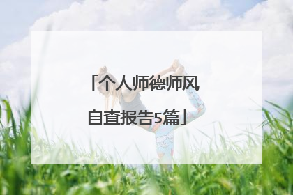个人师德师风自查报告5篇