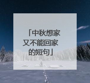 中秋想家又不能回家的短句