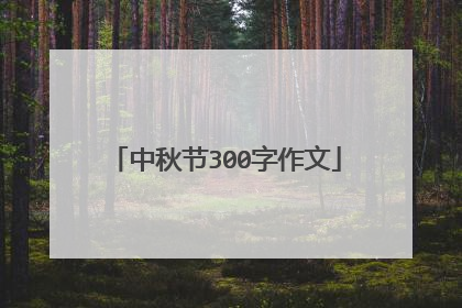 中秋节300字作文