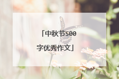 中秋节500字优秀作文