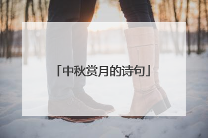 中秋赏月的诗句