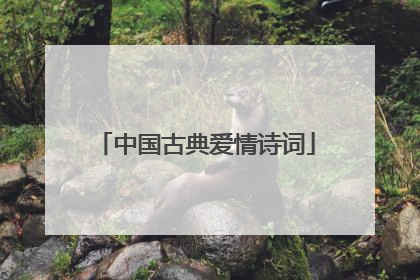 中国古典爱情诗词