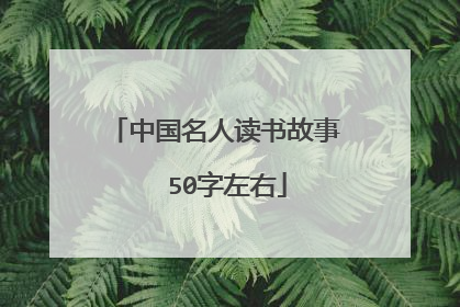 中国名人读书故事  50字左右