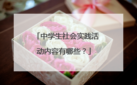 中学生社会实践活动内容有哪些?