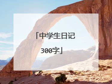 中学生日记300字