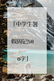 中学生暑假周记500字