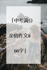 中考满分亲情作文800字