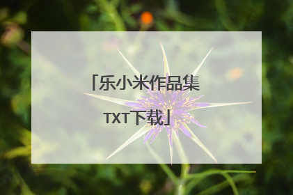 乐小米作品集TXT下载