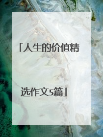 人生的价值精选作文5篇