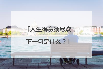 人生得意须尽欢，下一句是什么？