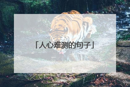 人心难测的句子