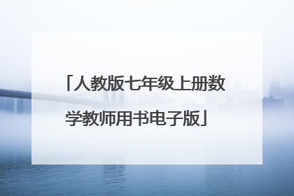 人教版七年级上册数学教师用书电子版