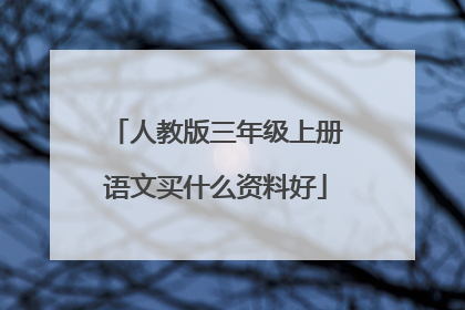 人教版三年级上册语文买什么资料好