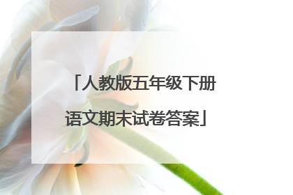 人教版五年级下册语文期末试卷答案