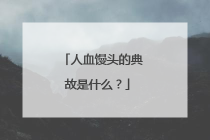 人血馒头的典故是什么？