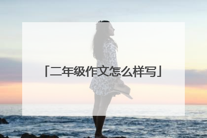 二年级作文怎么样写