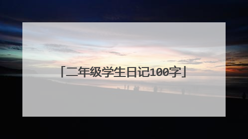 二年级学生日记100字