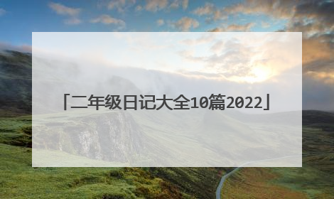 二年级日记大全10篇2022