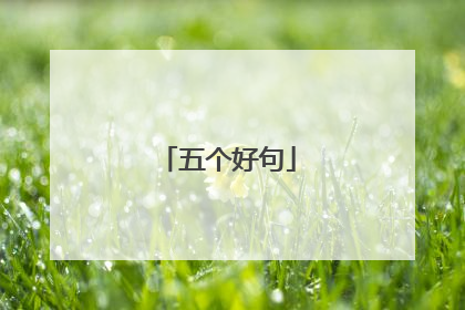 五个好句