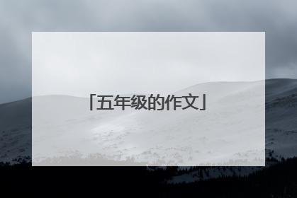 五年级的作文