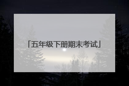 五年级下册期末考试