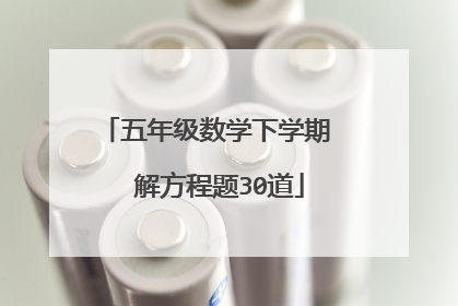 五年级数学下学期  解方程题30道