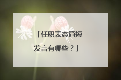 任职表态简短发言有哪些？