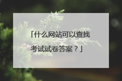 什么网站可以查找考试试卷答案？