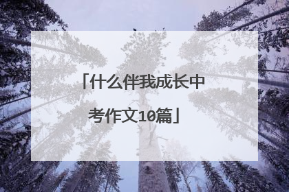 什么伴我成长中考作文10篇